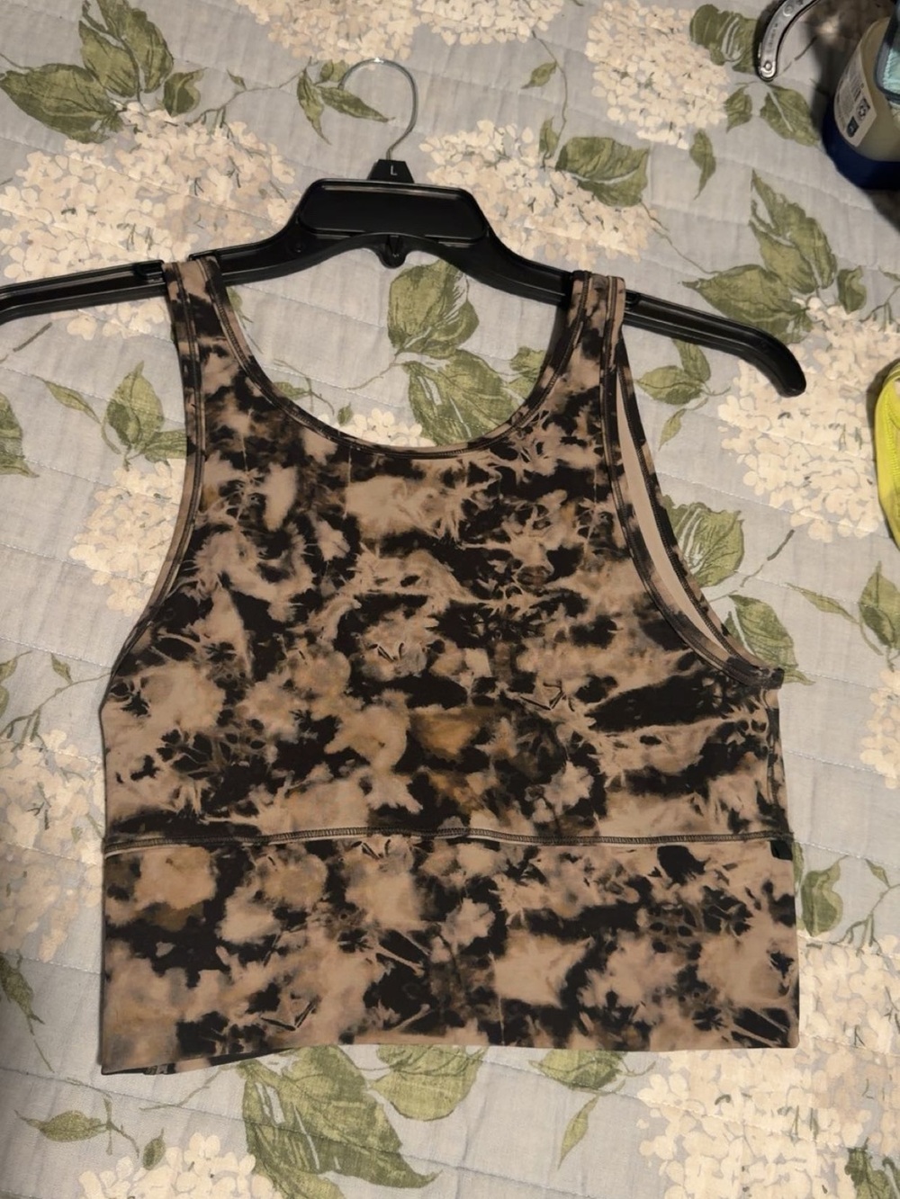 lululemon athletica Tie-Dye Crop Tank in Black and Tan